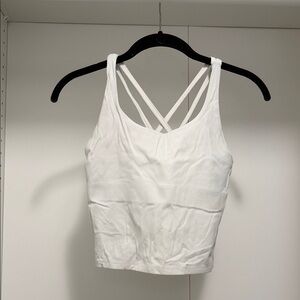 White Strappy workout Tank Top